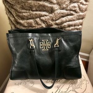 Black Tory Burch Britten Satchel Handbag